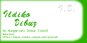 ildiko dibuz business card